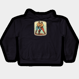 Vintage Wrestling Kids Hoodie